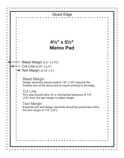 4-1/4" x 5-1/2" Spot Color Memo Pads 50 Sheets Per Pad 32 425 x 55 guides 1