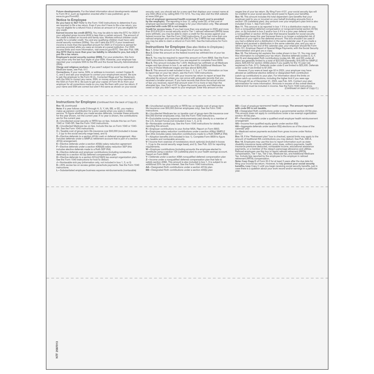4dwnperf05 backer 18611 form technology 4 up blank w-2 forms horizontal with instructions