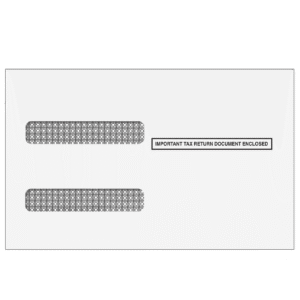 4up W-2 Double Window Envelope For Inserting Equipment (Self Seal)