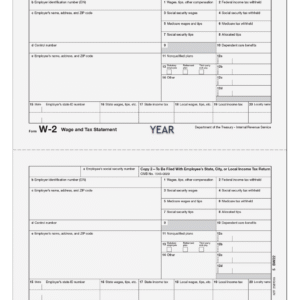Form W-2 Employee State, City, or Local, Copy 2