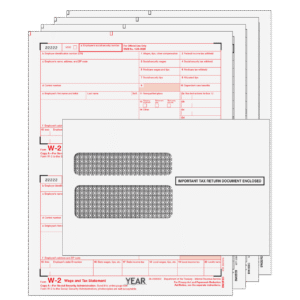 Traditional W-2 Form 4-part Kit (with Moisture Seal Envelopes) SKU: w2trads4eg