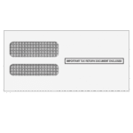 3up w-2 double window envelopes self seal