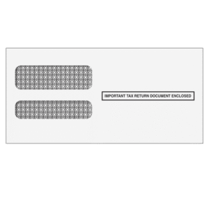 3up w-2 double window envelopes self seal
