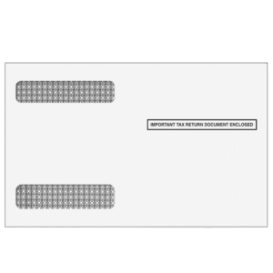 4up W-2 Alternate Double Window Envelopes - Horizontal (Moisture Seal)