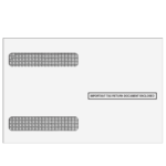 4up w-2 double window envelopes - horizontal moisture seal