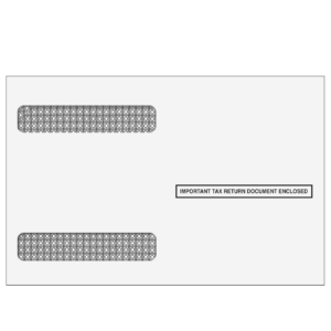 4up w-2 double window envelopes - horizontal moisture seal