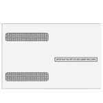 4up w-2 double window envelopes - horizontal self seal