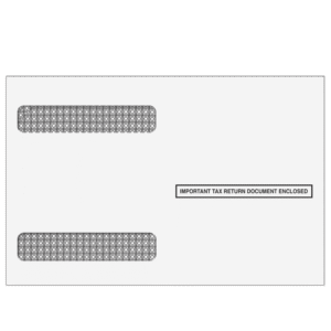 4up W-2 Double Window Envelopes - Horizontal (Self Seal)