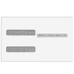 4up w-2 double window envelope for inserting equipment