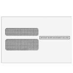 2up w-2 double window envelope self seal & tamper evident