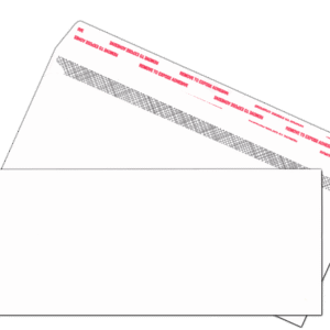 #10 Envelope with peel and seal and security tint side seam