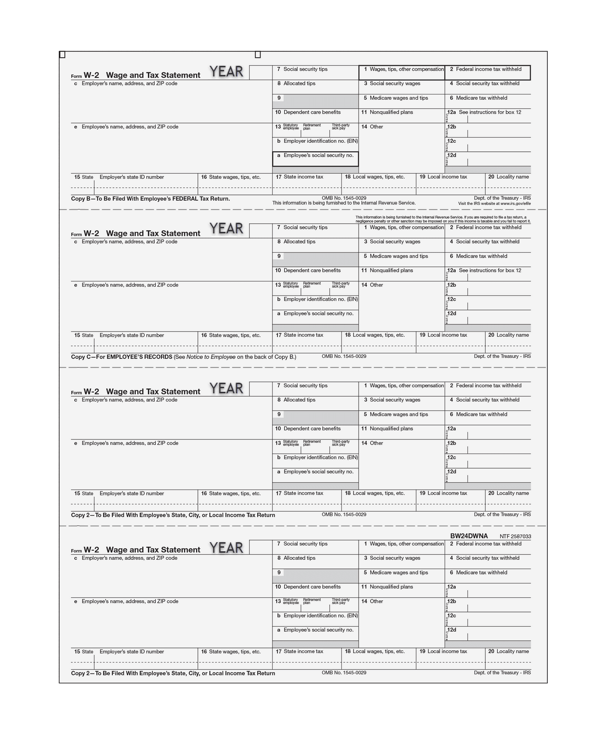 Bw24dwna 4up horizontal form technology Bw24dwna 4up horizontal