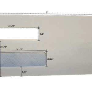 Measurements of flip-n-seal env-947ss or env-359470ssnv-947ss or env-359470ss