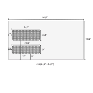 #10 4-18 x 9-12 - double window envelope - moisture seal - 80631