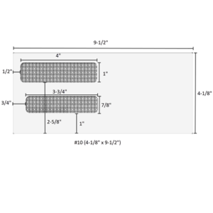 #10 4-18 x 9-12 - double window envelope - moisture seal - 80632-r