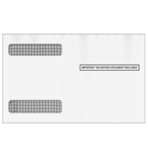 4up W-2 Alternate Double Window Envelopes - Horizontal (Self Seal)