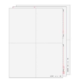 4up Blank W-2 Form 6-part Set (with Instructions)