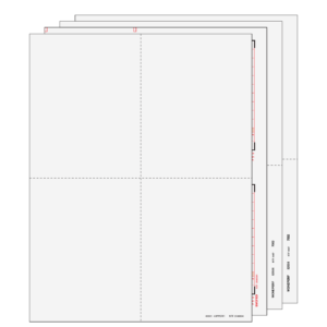 4UPSET8I05 - 4up Blank W-2 Form 8-part Set (with Instructions)