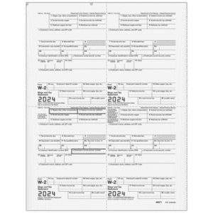 W-2 Employee Copies 2/2/B/C - 4up Quadrant
