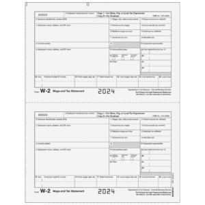 Form W-2 Copy 1/D Employer State, City or Local, and Record Copy