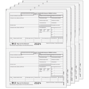 Traditional W-2 Form 5-Part E-File Set (Preprinted)