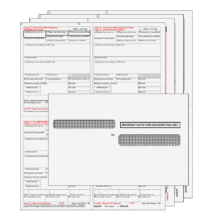 4up Quadrant W-2 Form 6-part Kit - (with Moisture Seal Envelopes)