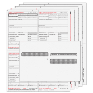 4up Quadrant W-2 Form 8-part Kit - (with Self Seal Envelopes)