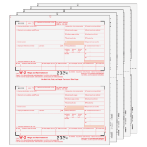 W2COMBS605 - Condensed W-2 Form 6-part Set (2-up Copies)
