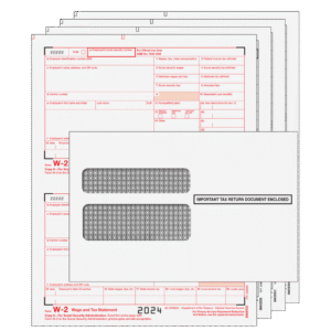 W2TRADS4E - Traditional W-2 Form Preprinted 4-part Kit (with Self Seal Envelopes)