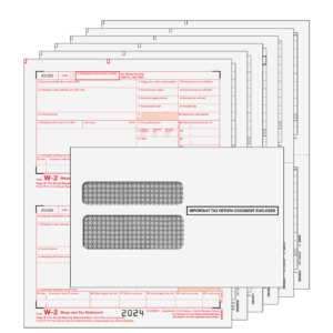 W2TRADS6EG - Traditional W-2 Form Preprinted 6-part Kit (with Moisture Seal Envelopes)