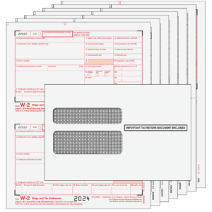 W2TRD6E10 - Preprinted W-2 Form 6-part Kit (with Moisture Seal Envelopes) - 10 quantity