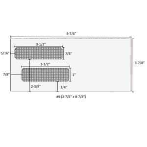 3-5/8" x 8-5/8" - Double Window Envelope - Moisture Seal - 80611-R